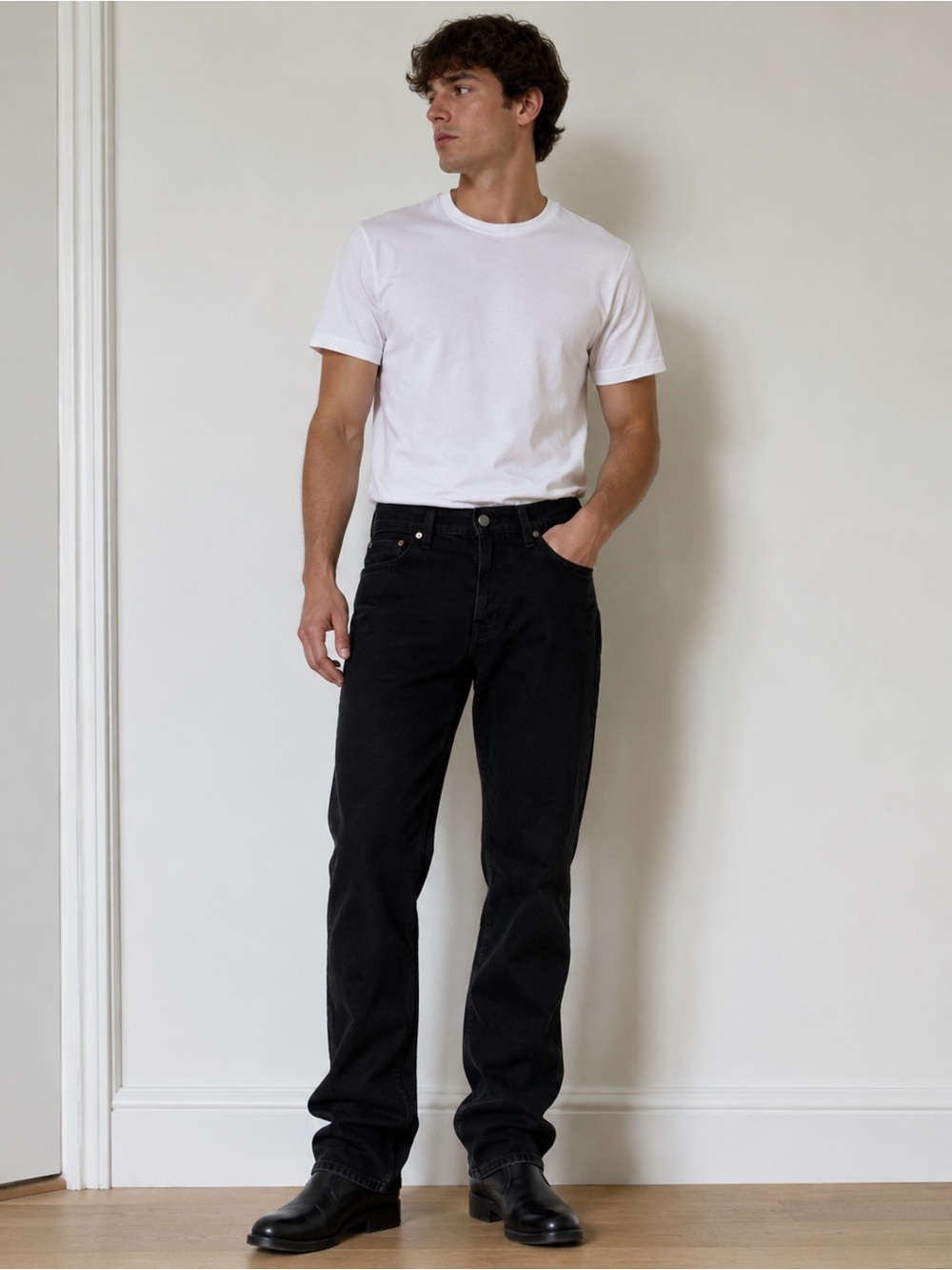 True Religion Men's Straight Black Jeans